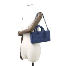 将图像加载到图库查看器中,Dior ★Lady D Joy Cannage 2-Way Bag NavyM0540INEA Leather Size Medium