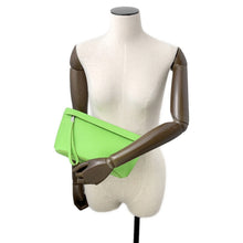 将图像加载到图库查看器中,Ferragamo Clutch Bag Light Green241390 Leather