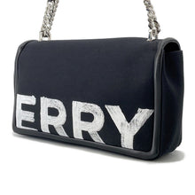 将图像加载到图库查看器中,BURBERRY Roller ChainShoulder Black/White Canvas Leather