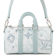 将图像加载到图库查看器中,LOUIS VUITTON Keepall Bandouliere Light BlueM22527 Monogram Aqua Garden Size 25
