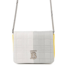 将图像加载到图库查看器中,BURBERRY TB logo Lola Yellow/Gray/White Leather