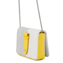 将图像加载到图库查看器中,BURBERRY TB logo Lola Yellow/Gray/White Leather