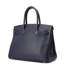将图像加载到图库查看器中,HERMES Birkin Verso Blue Nuit/Rose PurpleH073613 Taurillon Clemence Size 30