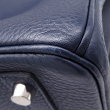 将图像加载到图库查看器中,HERMES Birkin Verso Blue Nuit/Rose PurpleH073613 Taurillon Clemence Size 30