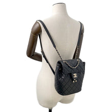 Load image into Gallery viewer, CHANEL Matelasse ChainBackpack BlackAS4058 Caviar Leather