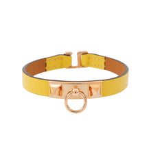 将图像加载到图库查看器中,HERMES Rival Mini Bracelet Size T3 Jaune de Naples Swift Leather