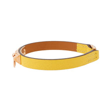 将图像加载到图库查看器中,HERMES Rival Mini Bracelet Size T3 Jaune de Naples Swift Leather