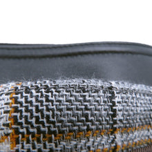 将图像加载到图库查看器中,LOUIS VUITTON Leather Trim Check Skirt Size 36 Gray/Black/OrangeRW232W Wool 43% Rayon 23% Cotton23% Linen 8% Nylon 3% Lamb Leather