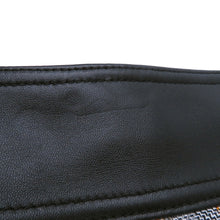 Load image into Gallery viewer, LOUIS VUITTON ★Leather trim check skirt Size 36 Gray/Black/OrangeRW232W Wool 43% Rayon 23% Cotton23% Linen 8% Nylon 3% Lamb Leather