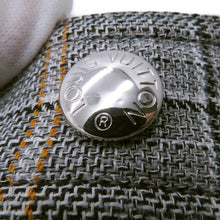 将图像加载到图库查看器中,LOUIS VUITTON Leather Trim Check Skirt Size 36 Gray/Black/OrangeRW232W Wool 43% Rayon 23% Cotton23% Linen 8% Nylon 3% Lamb Leather