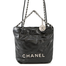 将图像加载到图库查看器中,CHANEL ★CHANEL22 ChainShoulder Bag BlackAS3980 Shiny Calf Leather Size Mini