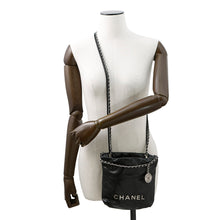 Load image into Gallery viewer, CHANEL CHANEL22 ChainShoulder Bag BlackAS3980 Shiny Calf Leather Size Mini