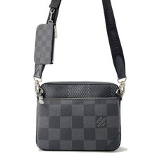 将图像加载到图库查看器中,LOUIS VUITTON ★Trio Messenger NoirN50017 Damier Graphite 3D