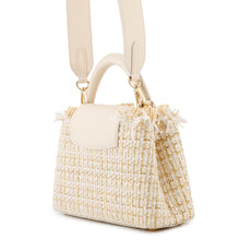 Load image into Gallery viewer, LOUIS VUITTON Capucines BeigeM22181 Tweed Raffia Cotton Ribbon Lurex Yarn Size BB