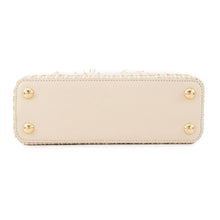 Load image into Gallery viewer, LOUIS VUITTON Capucines BeigeM22181 Tweed Raffia Cotton Ribbon Lurex Yarn Size BB