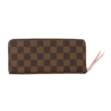 将图像加载到图库查看器中,LOUIS VUITTON ★Portefeuille Clemence Rose BallerineN41626 Damier Ebene Canvas