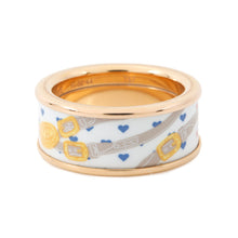 Load image into Gallery viewer, HERMES HERMES Bride de Gala Love Ring Size 57 Confetti Metal Lacquer