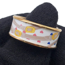 Load image into Gallery viewer, HERMES HERMES Bride de Gala Love Ring Size 57 Confetti Metal Lacquer