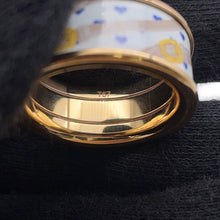 Load image into Gallery viewer, HERMES HERMES Bride de Gala Love Ring Size 57 Confetti Metal Lacquer