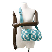 Load image into Gallery viewer, LOUIS VUITTON City Keepall Turquoise/WhiteN50076 damier checkerboard