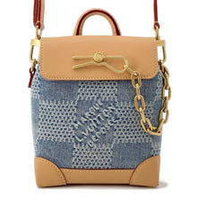 将图像加载到图库查看器中,LOUIS VUITTON Nano Steamer 2024 Summer Men's Bag Blue/BeigeN40751 Damier・Denim