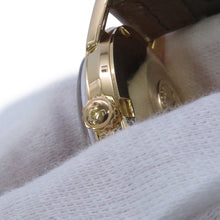 将图像加载到图库查看器中,OMEGA Seamaster W33mm K18YG Leather Black Dial14704-3SC