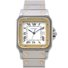 将图像加载到图库查看器中,CARTIER Santos Galve LM W29.5mm Stainless Steel K18YG Ivory Dial81036283
