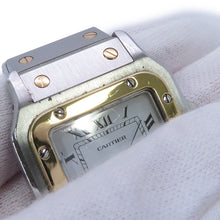 将图像加载到图库查看器中,CARTIER Santos Galve LM W29.5mm Stainless Steel K18YG Ivory Dial81036283
