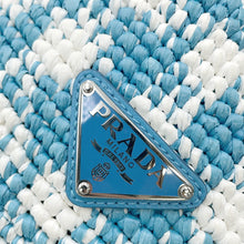 将图像加载到图库查看器中,PRADA Crochet bucket hat Size S White/Light Blue1HC137 Viscose Rayon 100%