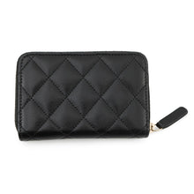 Load image into Gallery viewer, CHANEL Matelasse Classic Zip Coin Purse BlackAP4341 Caviar Leather/Rhinestone