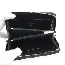将图像加载到图库查看器中,CHANEL Matelasse Classic Zip Coin Purse BlackAP4341 Caviar Leather/Rhinestone