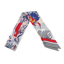 Load image into Gallery viewer, HERMES Twilly WOW Gris/Rose/Vert Silk100%