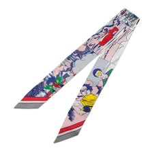 Load image into Gallery viewer, HERMES Twilly WOW Gris/Rose/Vert Silk100%