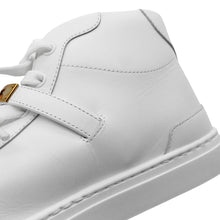 将图像加载到图库查看器中,HERMES Daydream High-Top Sneakers White Leather Size 36 1/2