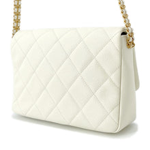 将图像加载到图库查看器中,CHANEL Matelasse ChainShoulder Bag White Caviar Leather
