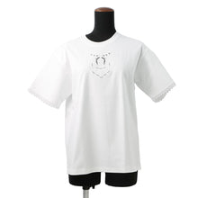 将图像加载到图库查看器中,HERMES ★Maxi T-shirt with Embroidery Parfroy Size 36 White. Cotton100%