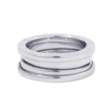 将图像加载到图库查看器中,BVLGARI B-ZERO1 Ring 2 bands Size 52/#12 18K White Gold