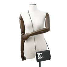 Load image into Gallery viewer, CHANEL Cambon Chain Wallet Black/SilverA46646 Leather