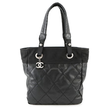 Load image into Gallery viewer, CHANEL Paris-Biarritz Tote BlackA34208 Coating Canvas Leather Size PM