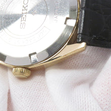 将图像加载到图库查看器中,SEIKO Lord Marvel 3600 W34mm Gold Plated Leather Silver Dial5740-8000