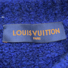 Load image into Gallery viewer, LOUIS VUITTON Intarsia Crew Neck Knit Sweater Size M Blue/White Wool 55% Yak 21% Nylon 20% Polyurethane 4%