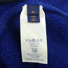 Load image into Gallery viewer, LOUIS VUITTON Intarsia Crew Neck Knit Sweater Size M Blue/White Wool 55% Yak 21% Nylon 20% Polyurethane 4%