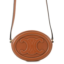 将图像加载到图库查看器中,CELINE Oval Purse Cuir Triomphe Shoulder Bag Tan10l703DPQ.04LU Leather