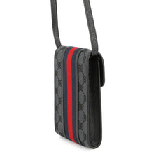 Load image into Gallery viewer, BALENCIAGA Gucci collaboration The Hacker Project phone pouch Black680130 Canvas Leather