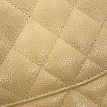 将图像加载到图库查看器中,CHANEL Matelasse W Flap ChainShoulder Bag BeigeA58600 Caviar Leather Size 30