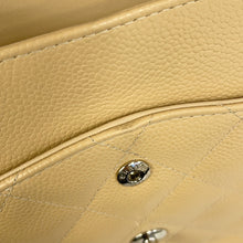 将图像加载到图库查看器中,CHANEL Matelasse W Flap ChainShoulder Bag BeigeA58600 Caviar Leather Size 30