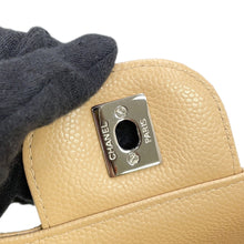 将图像加载到图库查看器中,CHANEL Matelasse W Flap ChainShoulder Bag BeigeA58600 Caviar Leather Size 30