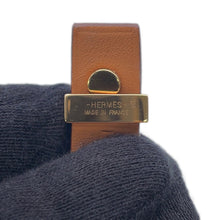 将图像加载到图库查看器中,HERMES As de Coeur Bracelet Size T2 Gold Swift Leather