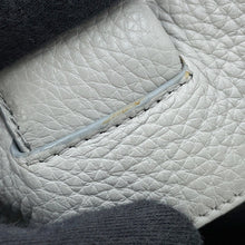 将图像加载到图库查看器中,PRADA Punching logo Tote Bag Gray1BG390 Leather Size Small