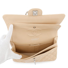 Load image into Gallery viewer, CHANEL Matelasse W Flap ChainShoulder Bag BeigeA01112 Caviar Leather Size 25
